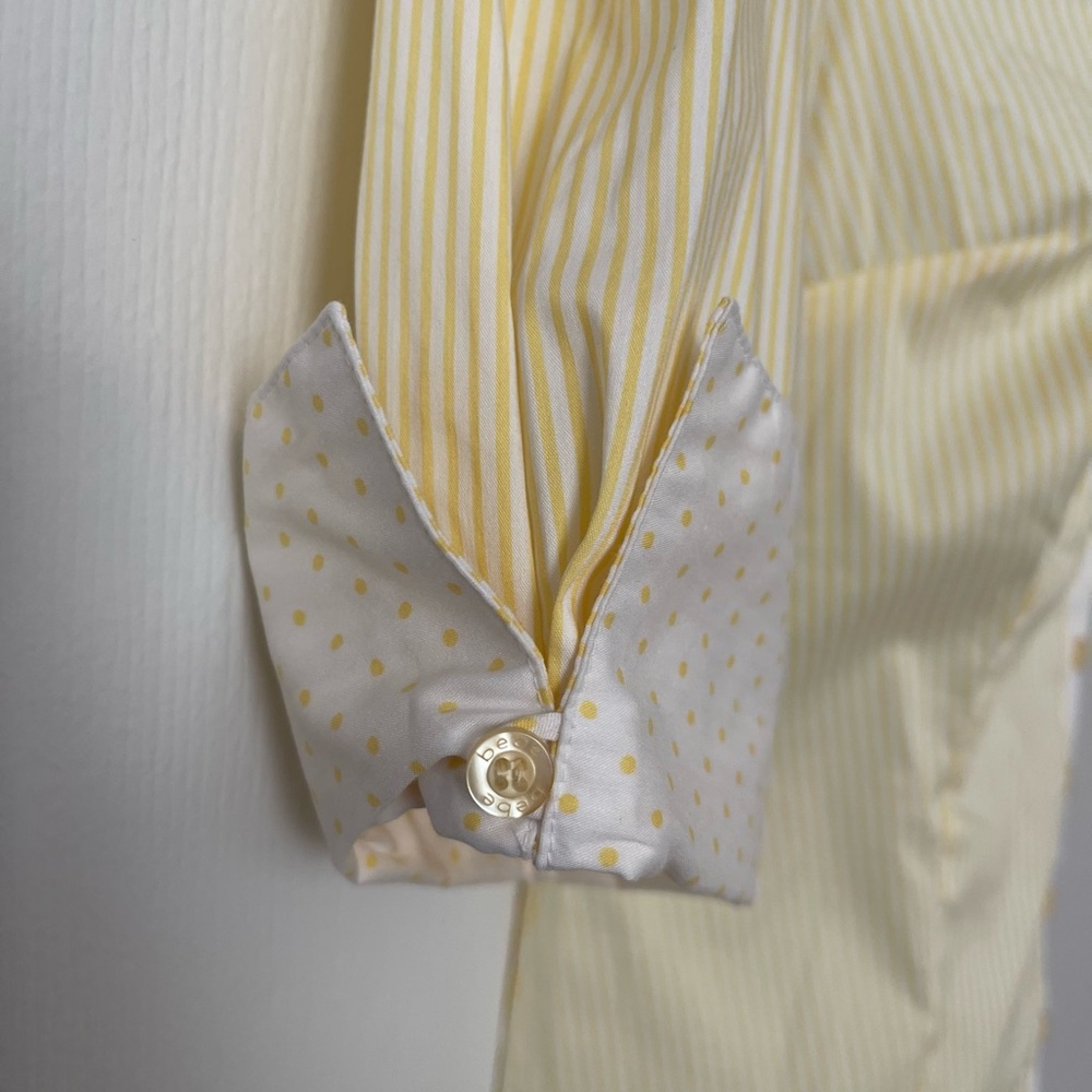 Bebe Y2K RARE Vintage Yellow Striped Blouse with Ruffle Detail. Size Small. - Picture 7 of 9